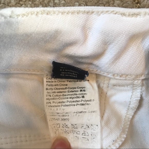 MAISON SCOTCH tuxedo stripe white skinny jeans Le Bon Vivants - Picture 9 of 10